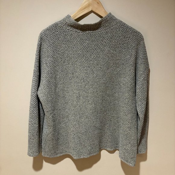 Eileen Fisher Silk Mockneck Sweater - Small, Gray - Picture 2 of 6